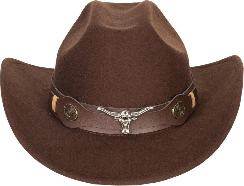 UTOWO Vintage Western Cowboy Hat for Men Outback Cowgirl Hat M/L - Image 1